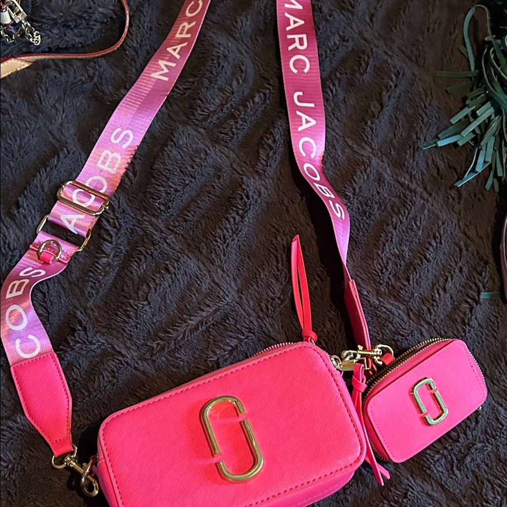 Marc Jacobs Vibrant Pink Crossbody Set